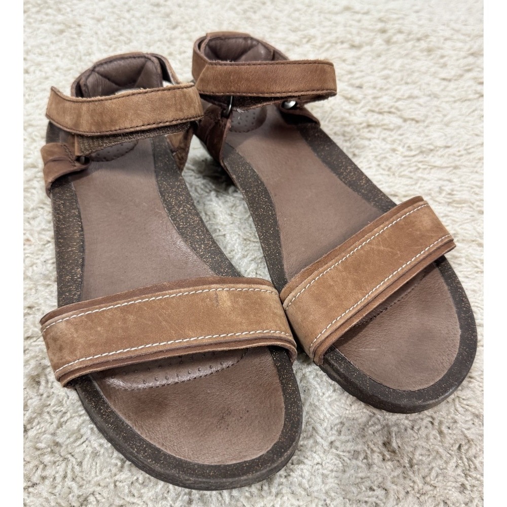 Teva Women's Ysidro Stitch Low Wedge Sandals Size 10M Brown Ankle Strap Boho